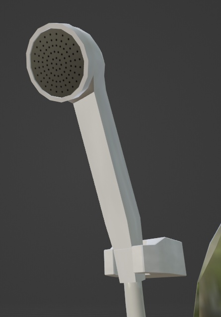 シャワーセット3Dデータ(FBX、Blender3.6.0)