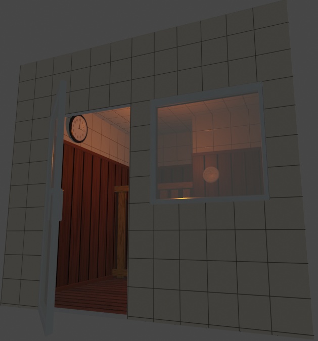 サウナ室3Dデータ