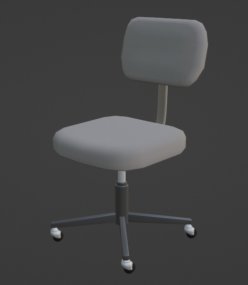 事務椅子（FBX、Blender3.6.0）