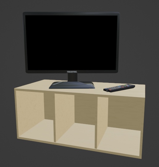 テレビセット（FBX、Blender3.6.0）