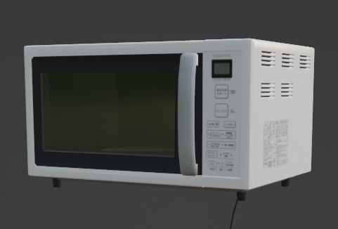 電子レンジ（FBX、Blender3.6.0）