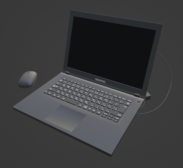 ノートPC（FBX、Blender3.6.0）