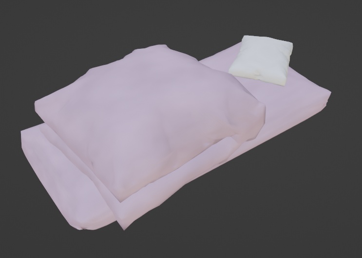 布団（FBX、Blender3.6.0）