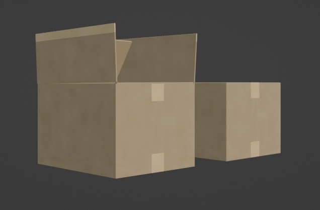 【無料】段ボール（Blender3.6.0）