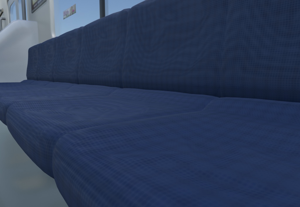 電車の中(Blenderデータ)