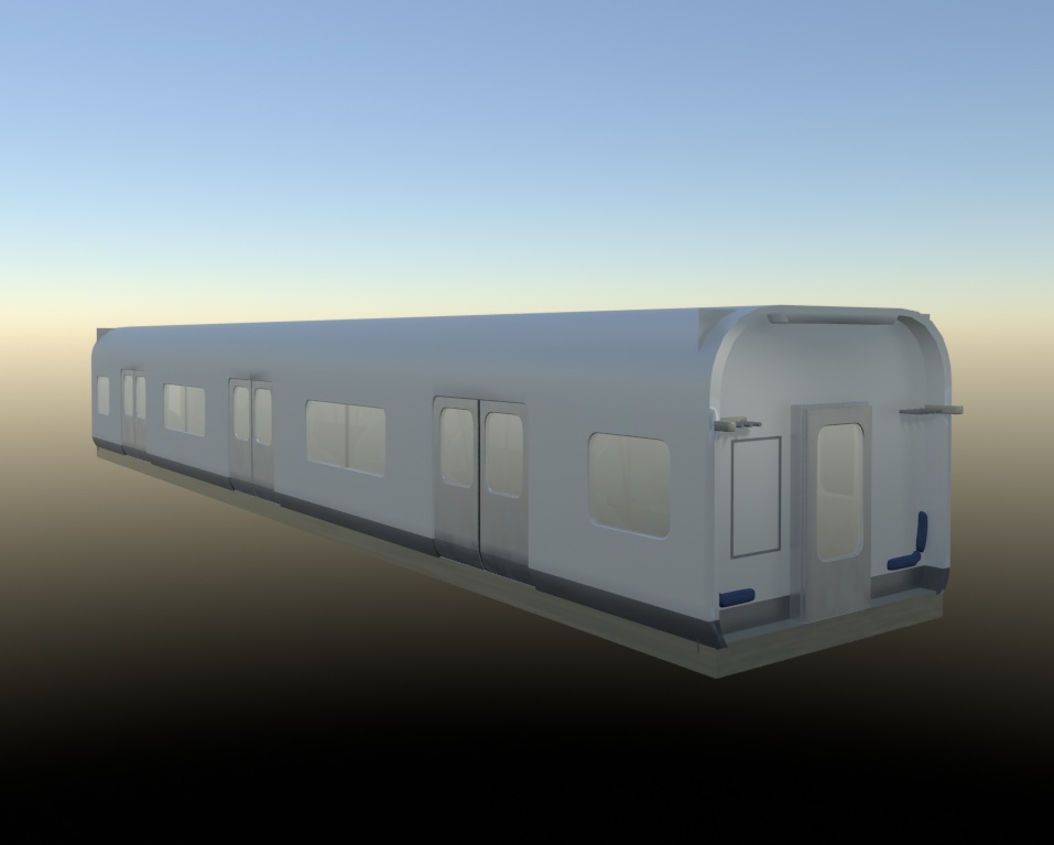 電車の中(Blenderデータ)