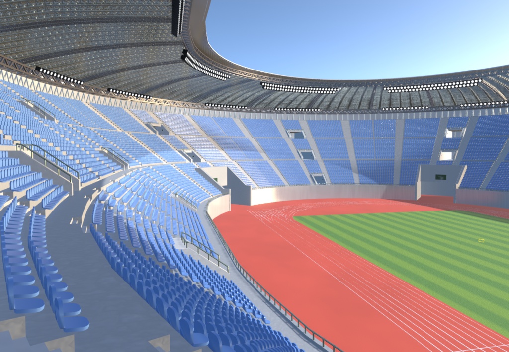 競技場・スタジアム(FBX、Blender3.6.0)