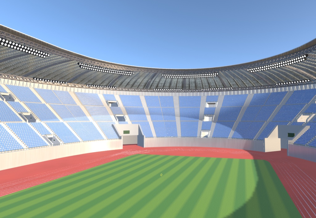 競技場・スタジアム(FBX、Blender3.6.0)