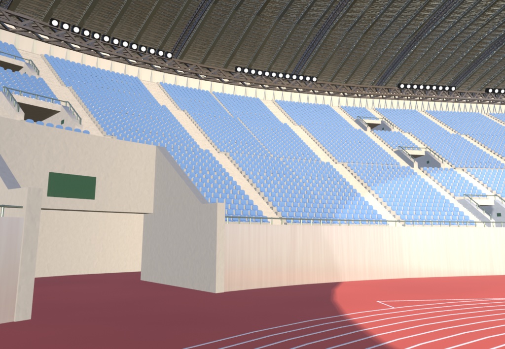 競技場・スタジアム(FBX、Blender3.6.0)