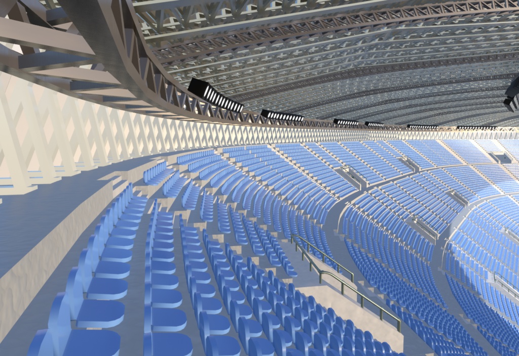 競技場・スタジアム(FBX、Blender3.6.0)