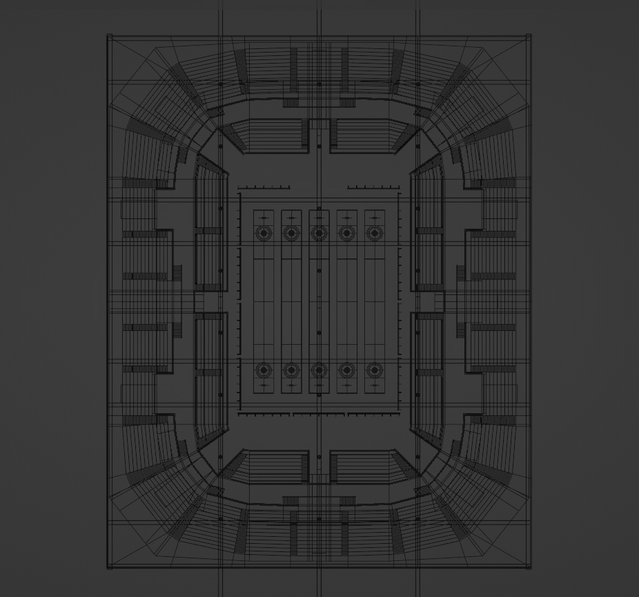 カーリング場(FBX、Blender3.6.0)