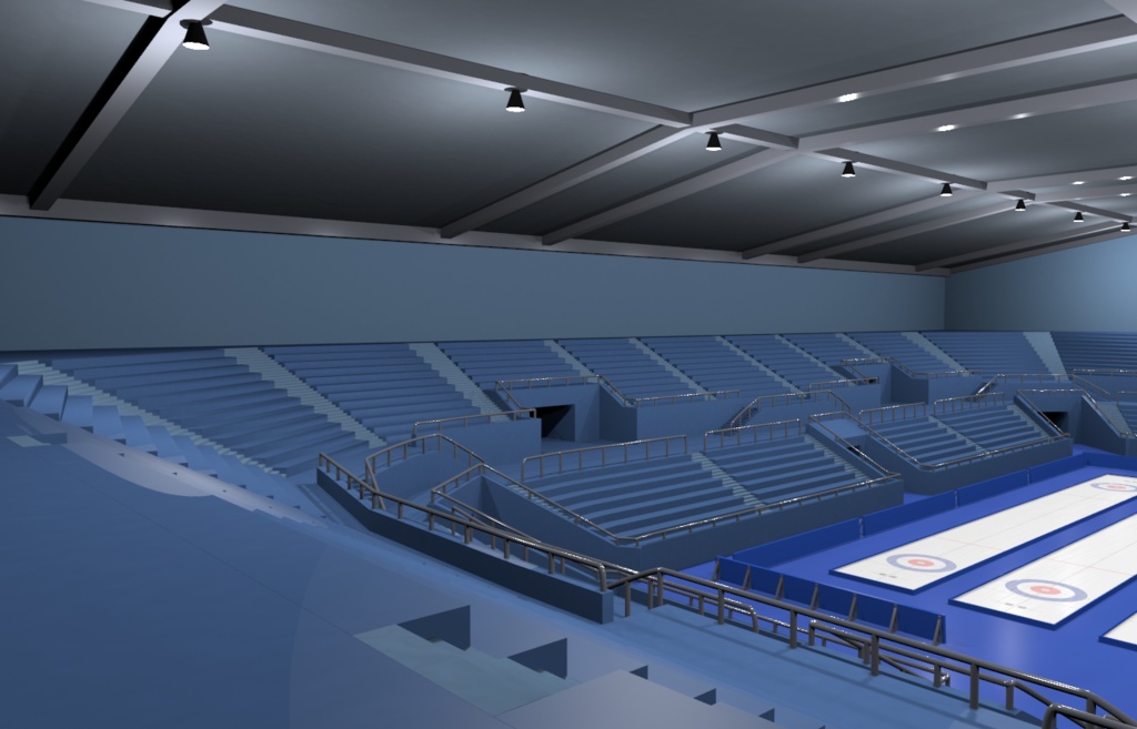 カーリング場(FBX、Blender3.6.0)