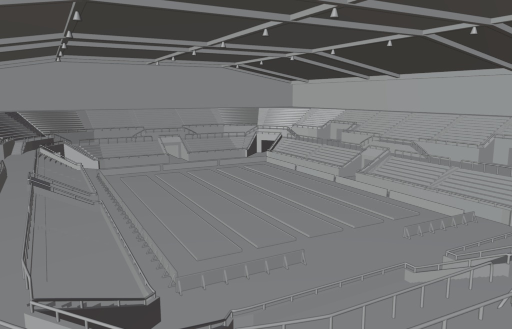 カーリング場(FBX、Blender3.6.0)