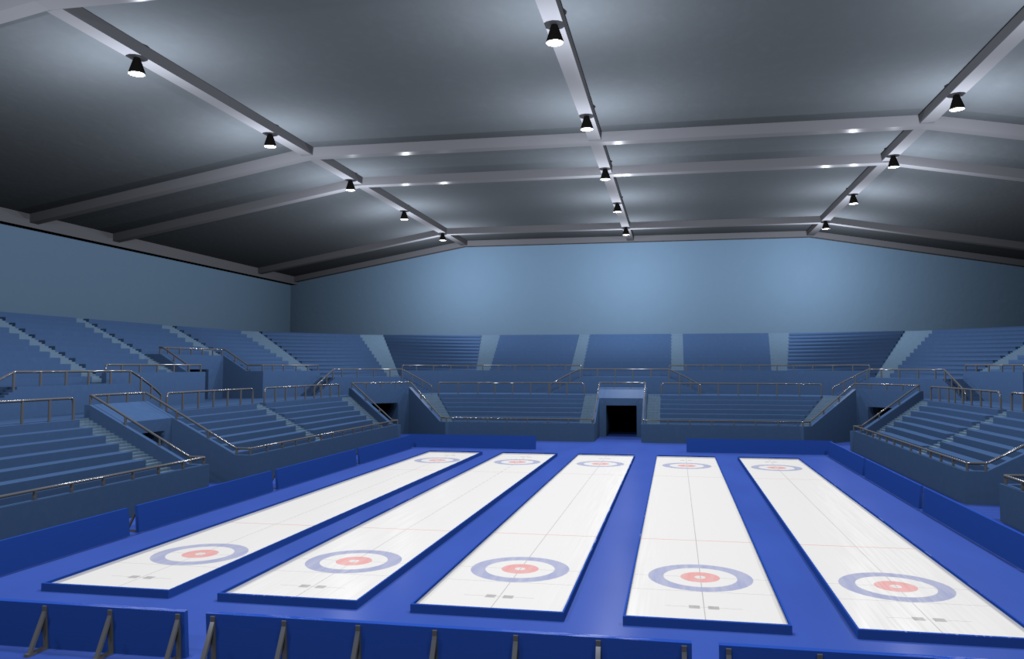 カーリング場(FBX、Blender3.6.0)