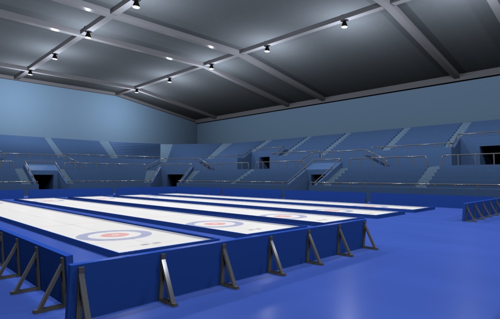 カーリング場(FBX、Blender3.6.0)