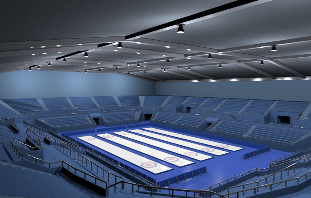 カーリング場(FBX、Blender3.6.0)