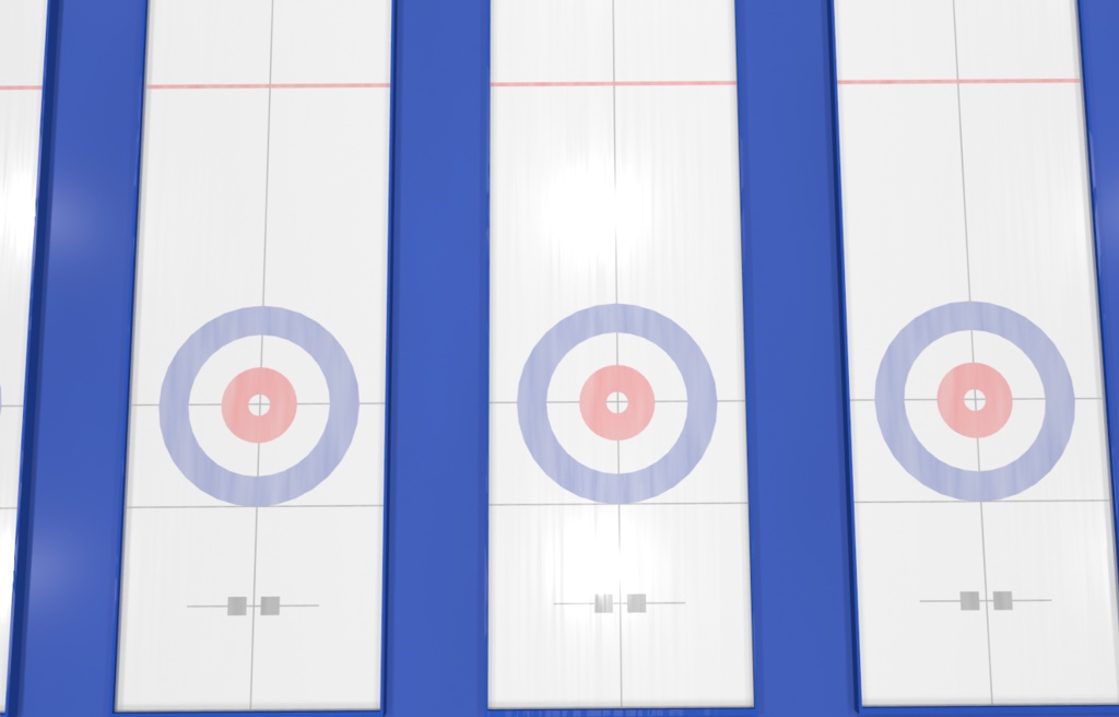 カーリング場(FBX、Blender3.6.0)