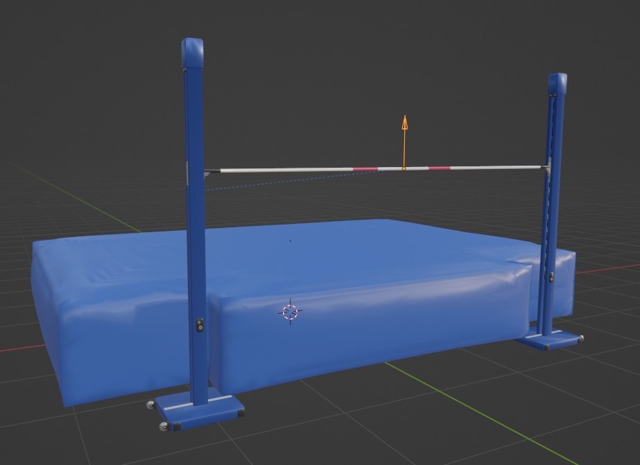 走高跳の道具(FBX、Blenderデータ)