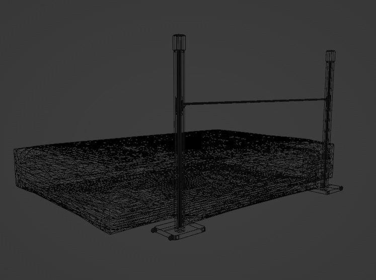 走高跳の道具(FBX、Blenderデータ)