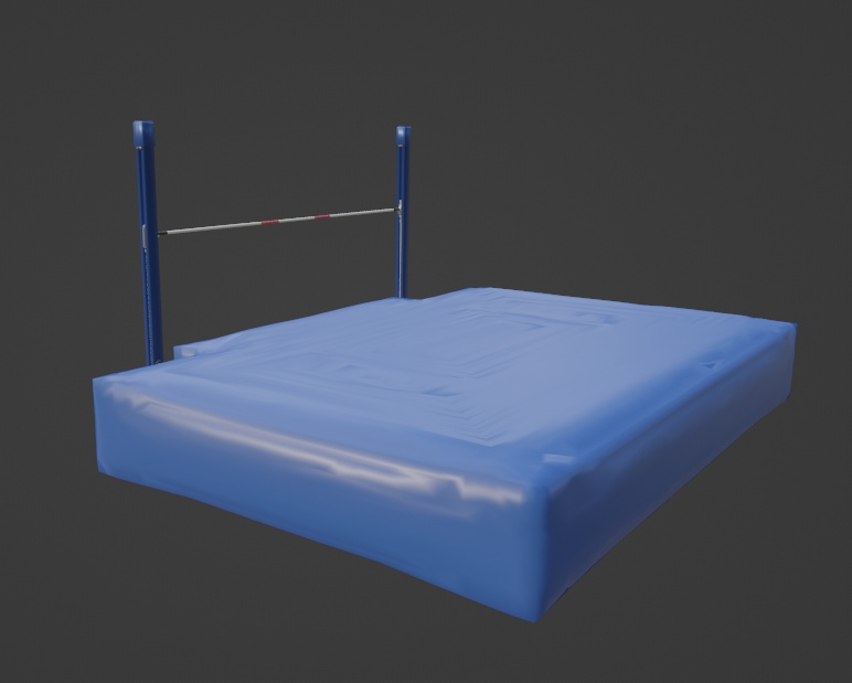 走高跳の道具(FBX、Blenderデータ)