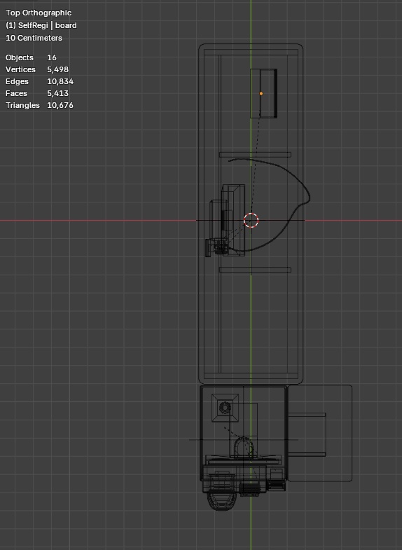 セミセルフレジカウンター(Blender4.5 & FBX データ)