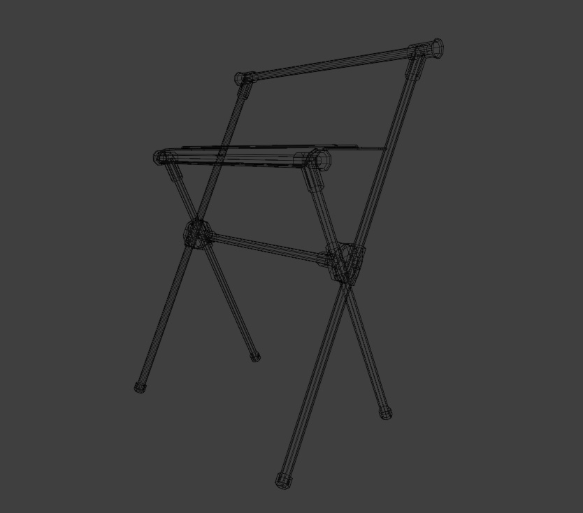 物干しスタンド(FBX、Blender4.5)