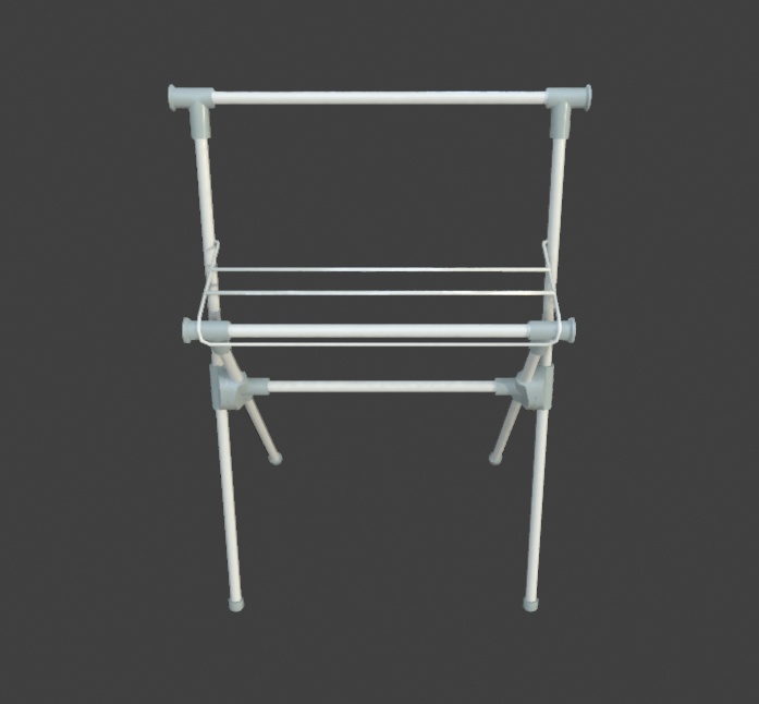 物干しスタンド(FBX、Blender4.5)