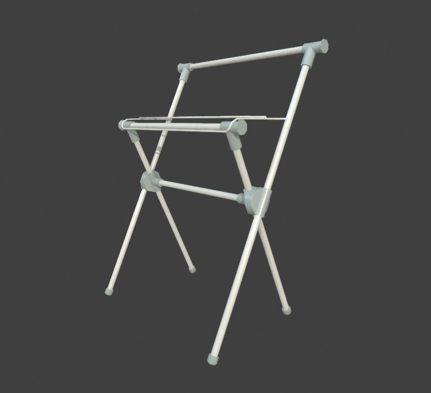 物干しスタンド(FBX、Blender4.5)