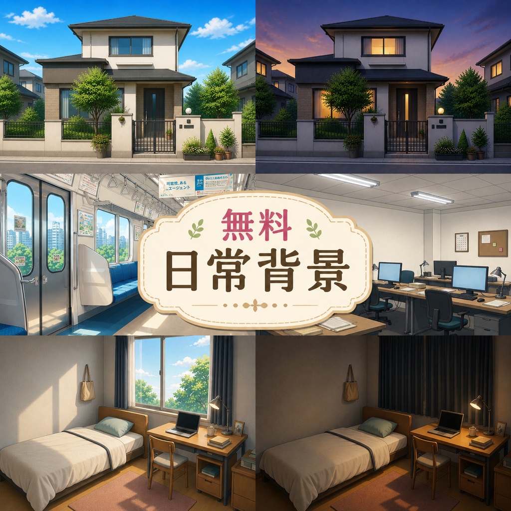 【無料】日常系背景素材|ノベルゲーム・ADV向け