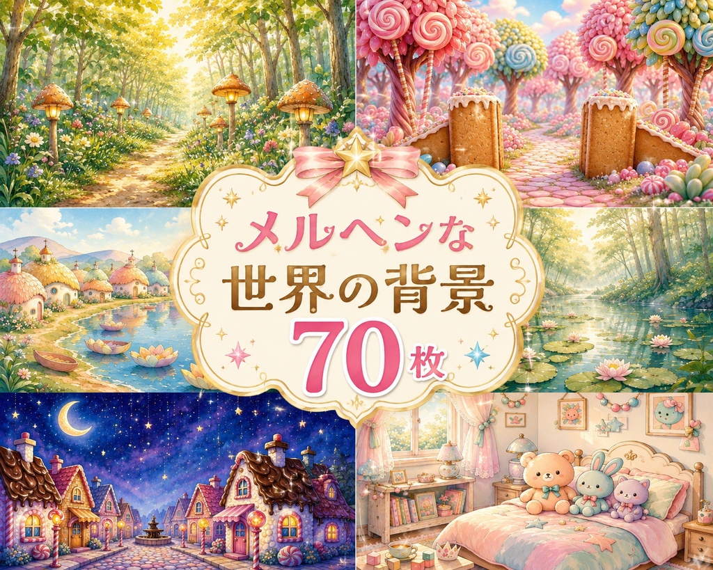 メルヘンな世界の背景 70枚