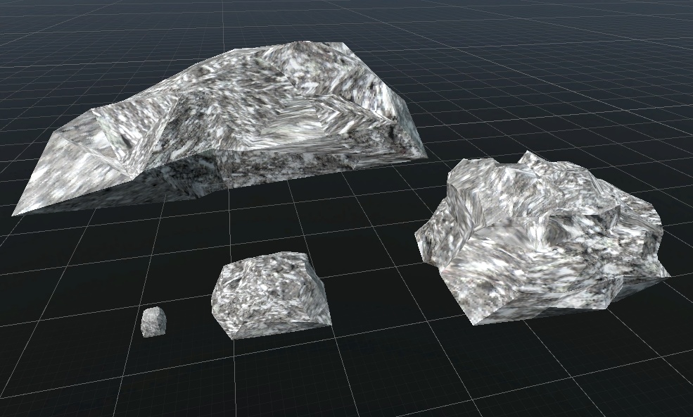 岩 4点セット 3Dモデル