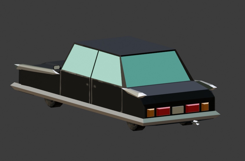 3D ローポリ車セット