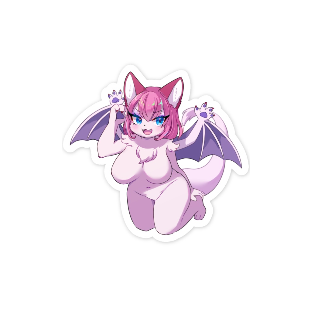 ニャキュバス・ケモパイアのスマホステッカー