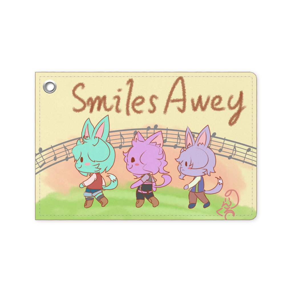 【Smiles Awey】 パスケース「ニコ、ピナ、ニールナット」