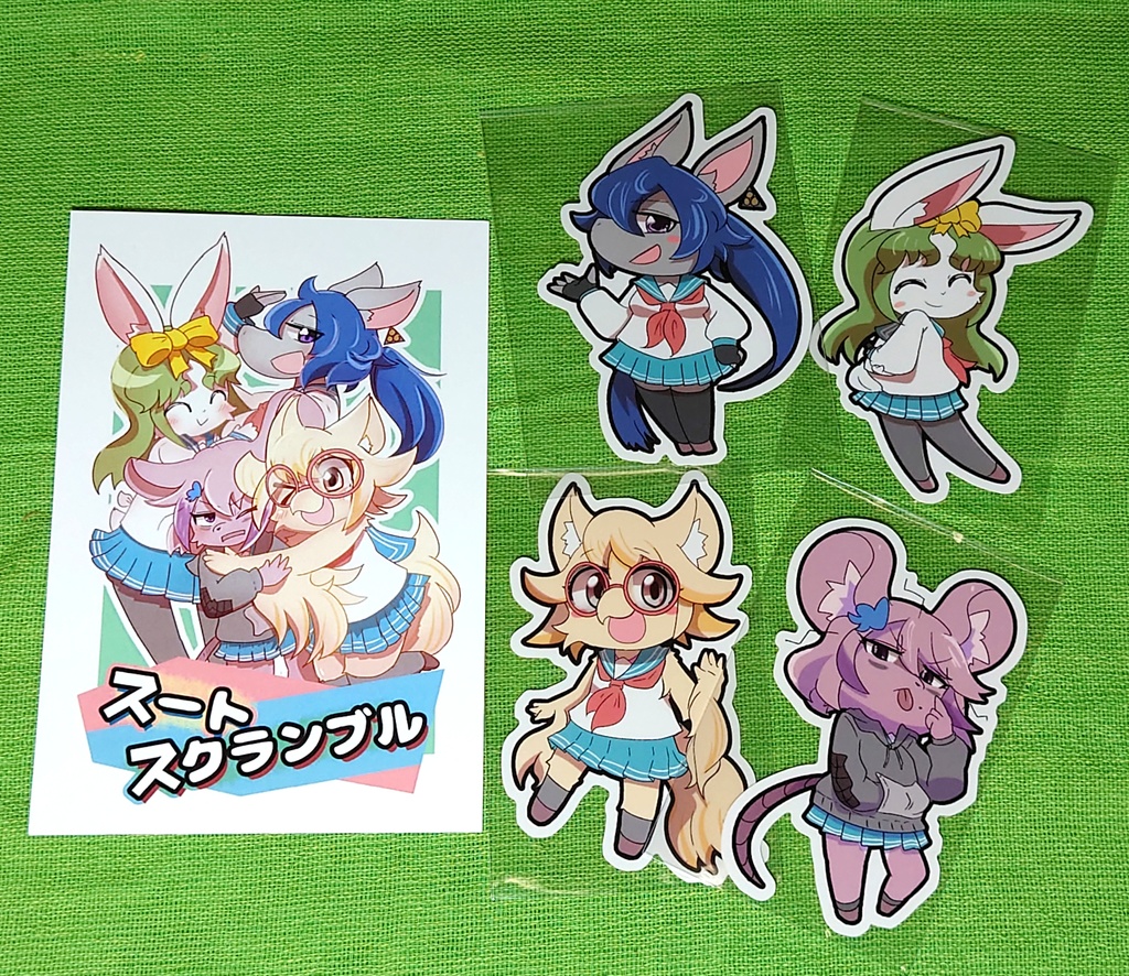 【スートスクランブル】キャラクターステッカー【青河こころ】