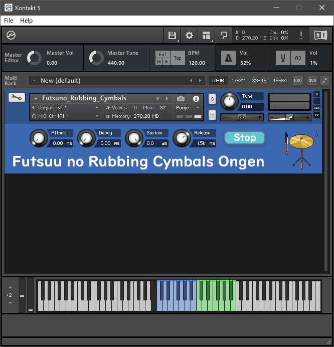 ふつうのラビングシンバル音源【Kontakt音源】