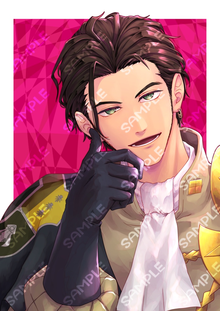 対称箔押しポストカード