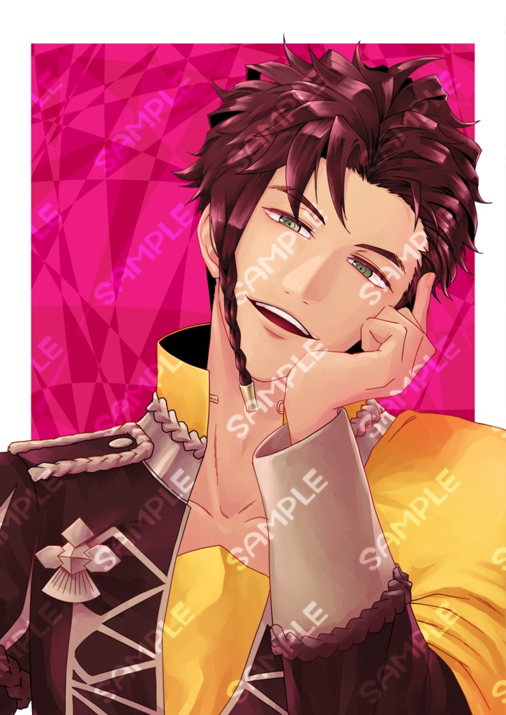 対称箔押しポストカード