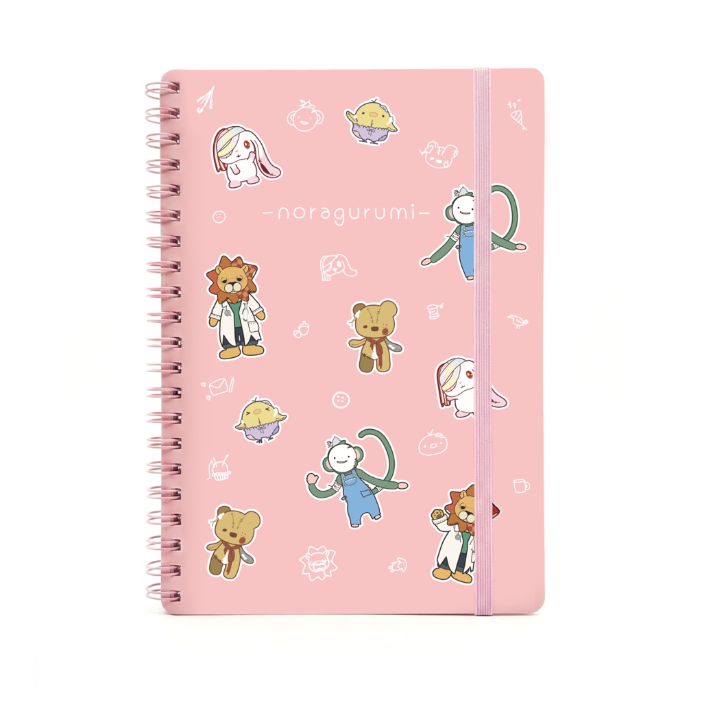 [のらぐるみ] B6リングノート ピンク