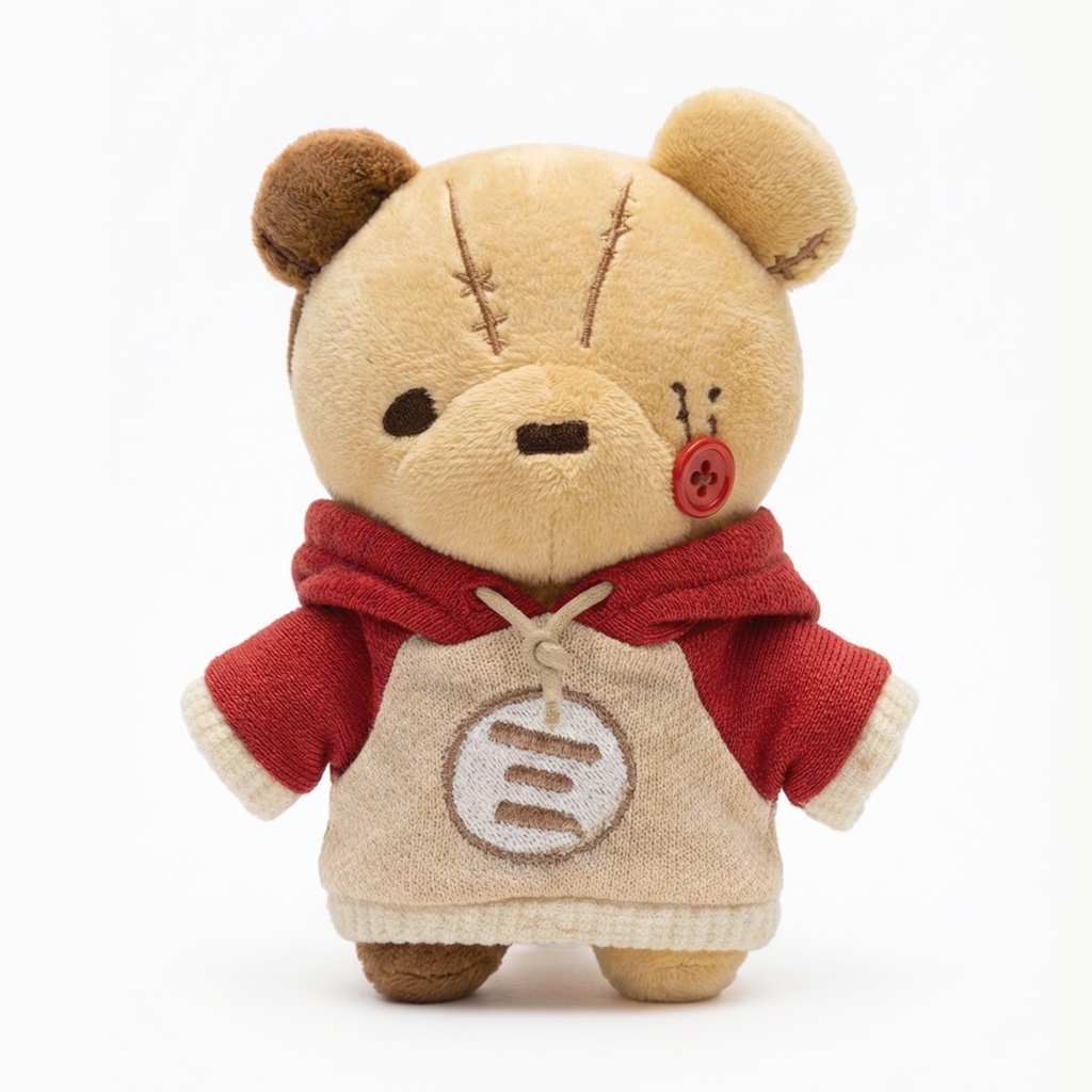  [のらぐるみ] ぬいぐるみキーチェーン ミデル（パーカー付き）