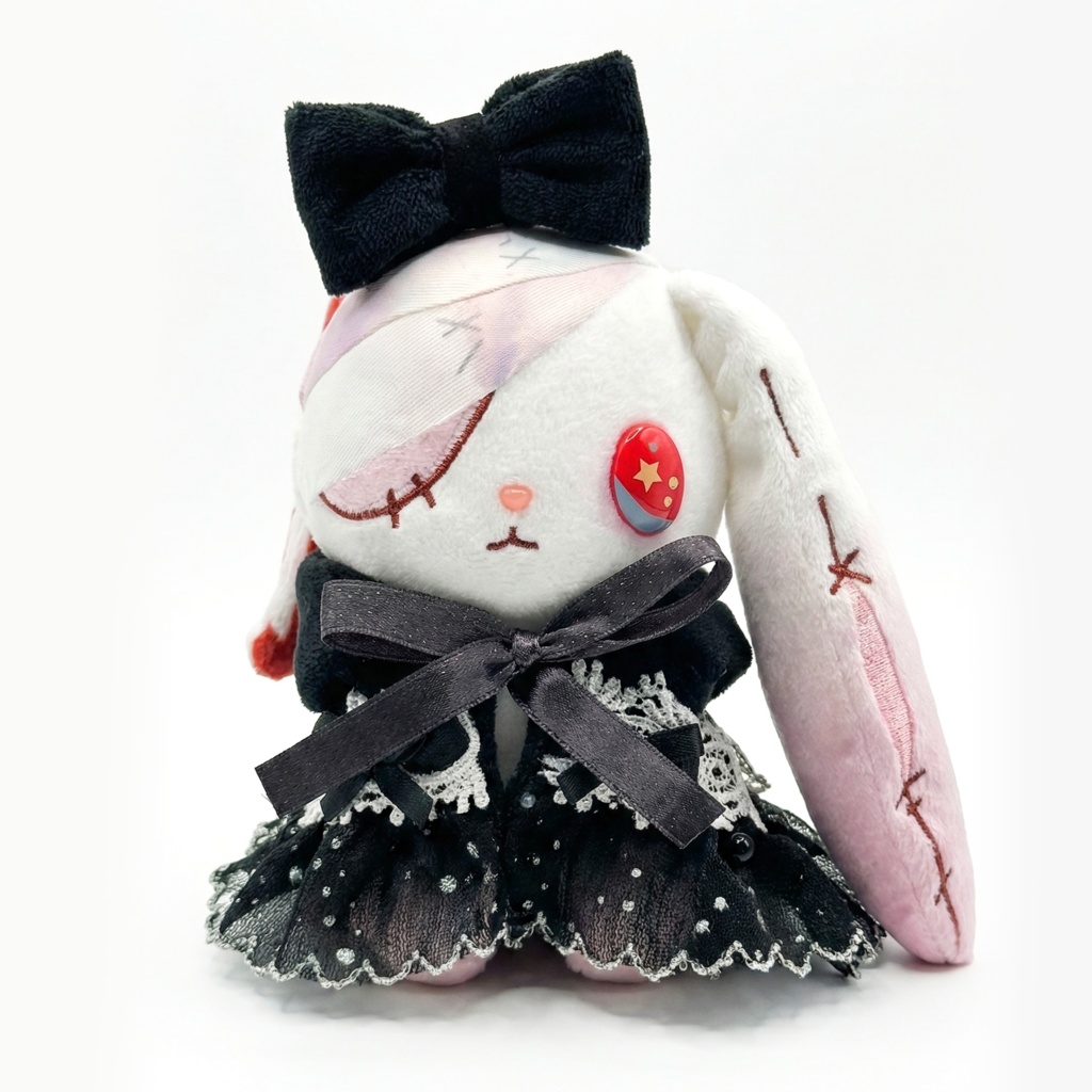  [のらぐるみ] ぬいぐるみキーチェーン はみゅ(ブラックポンチョ付き)