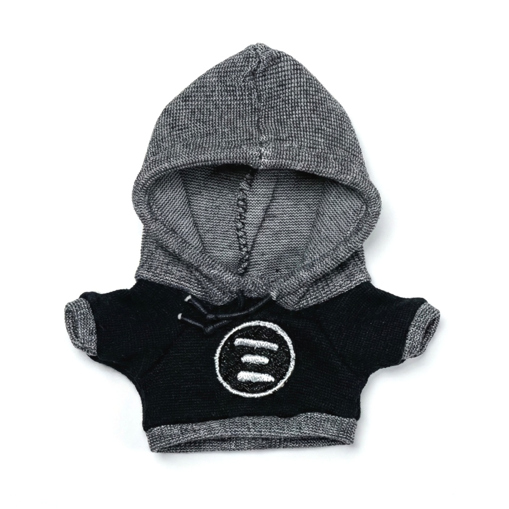 [のらぐるみ] ミデル用ブラックパーカー