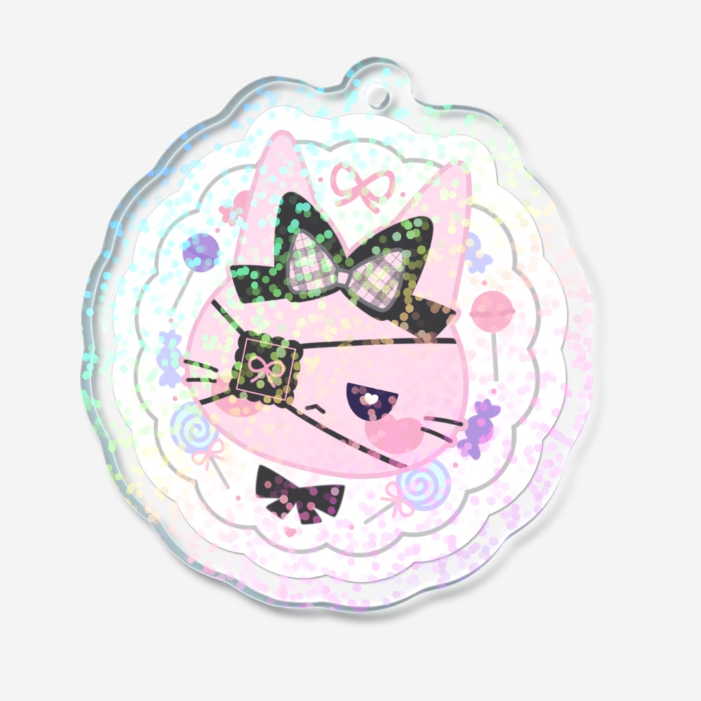 【名前なし】シンボルロゴ【ホログラムアクリルキーホルダー】(3サイズ)