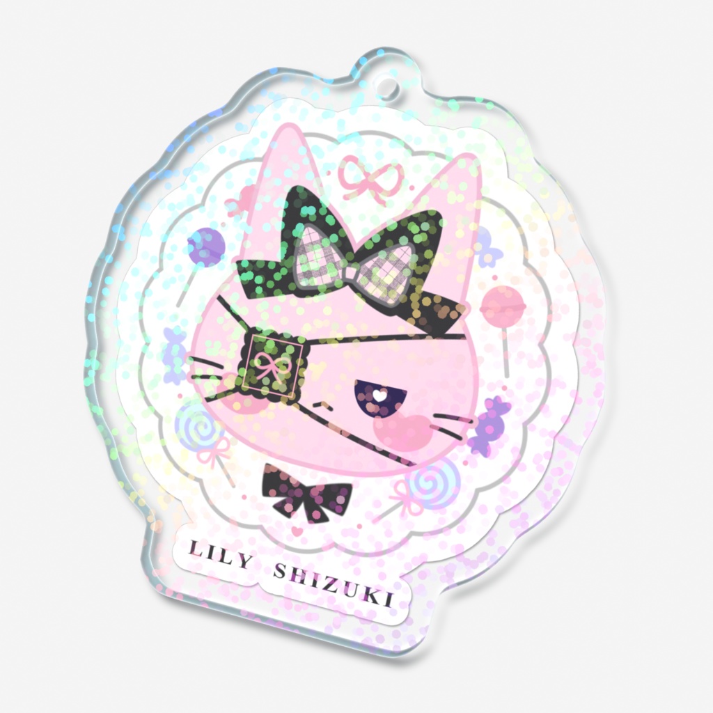 【名前あり】シンボルロゴ【ホログラムアクリルキーホルダー】(3サイズ)