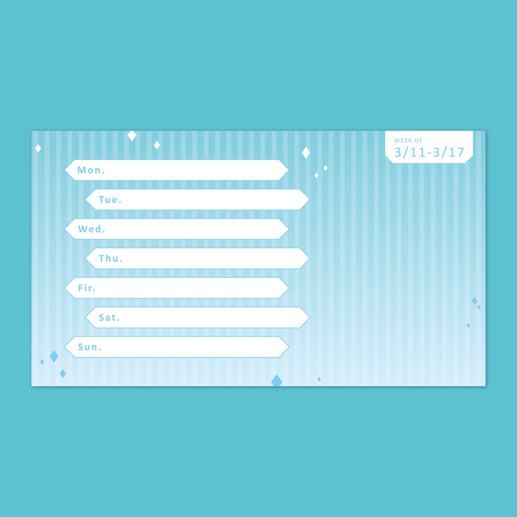 【配信画面デザイン】夢幻的なパステルブルーDreamy Pastel Blue