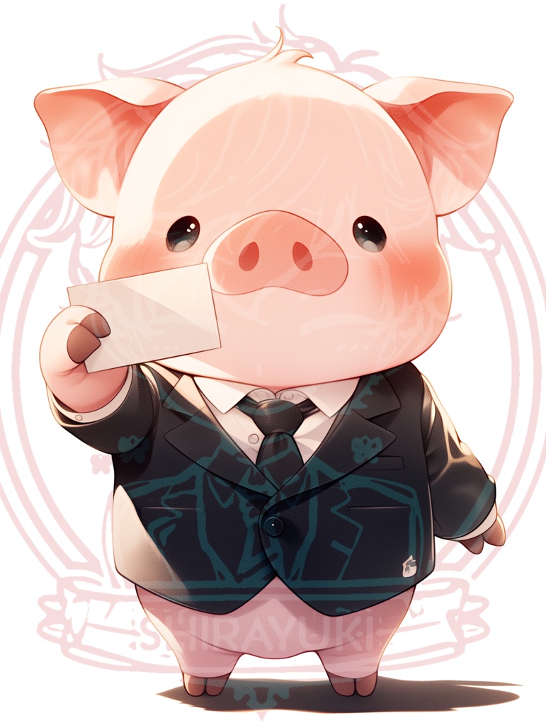 ハフルくんレザー製名刺入れ