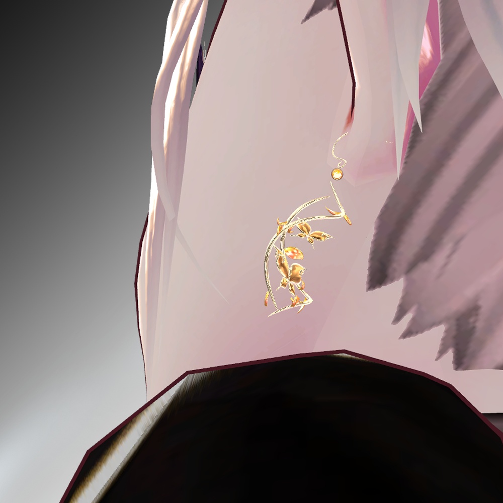 【VRChat想定】バタフライピアス