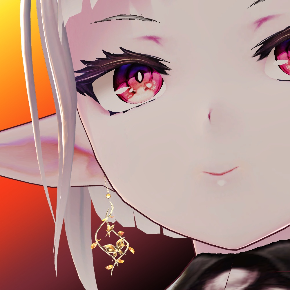 【VRChat想定】バタフライピアス