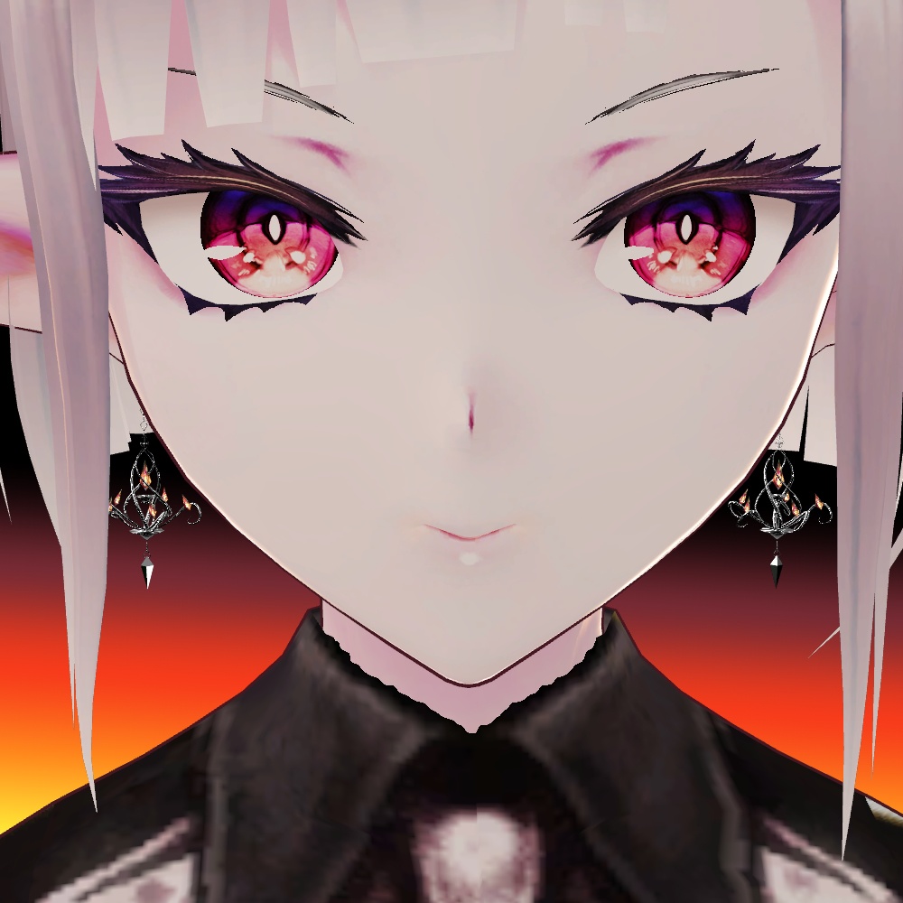 【VRChat想定】シャンデリアピアスセット