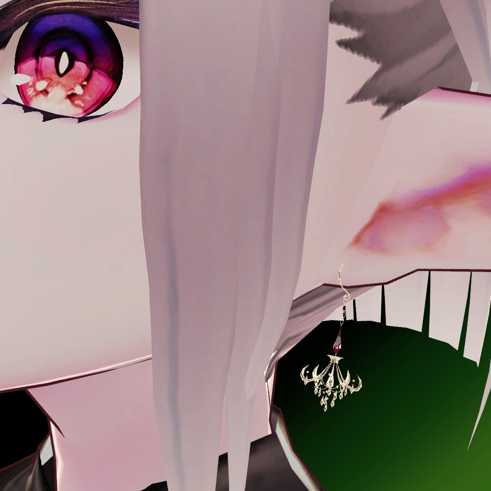 【VRChat想定】シャンデリアピアスセット
